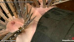 Gagged Blonde Lesbian Ass Whipped!