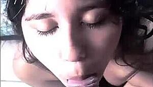 mamada divina y follada dura para esta puta latina, polla monstruosa en su culo grande 😈