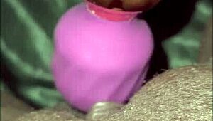 Milaj Tests New Wand Vibrator on Her Pussy