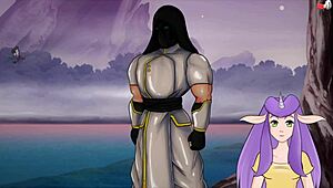 in dragon ball divine adventure part 57, android 21 gives a blowjob