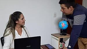 Want my boss to lick my pussy?