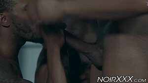 A transaction concludes with a threesome engaging in anal intercourse