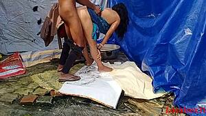 Desi village wife gets wild screwing outdoors on the ranch.