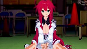 Rias Gremory learns to fuck like a pornstar in POV style! 😈