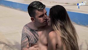 sara blonde, that young colombian girl gets fucked by her classmate and creampied outdoors