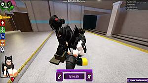 Whoreblox game presents exciting gangbang moment one