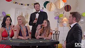 Cathy Heaven, Jasmine Jae, and Leigh Darby Star in Wild Group Orgy