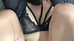 amateur latina teen in lingerie gets shaved pussy covered in cumshot by brunette