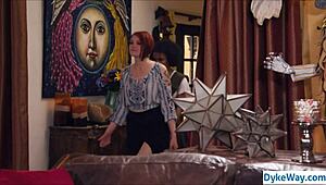 Black and White Lesbians Clash in Raw Interracial Kissing Action! Get Ready for Wild Roleplay!