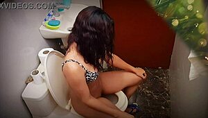 Hidden cam catches my wife’s cute Argentinian friend at beach house