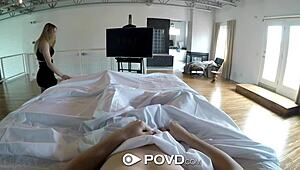 Povd fleshlight warm-up before morning fuck with blonde Aubrey Sinclair 😍