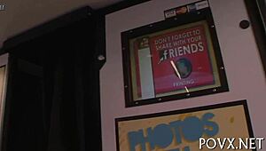 mandy sky dives into rough pov action with tight grip.