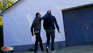 ginger hell goes wild in threesome with ian scott & leo galvez