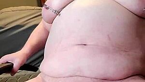 Missr8 rides dildo and masturbates with vibrator on her big tits