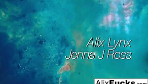 Lesbians in bath tub reaching orgasm