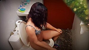 Hidden cam catches my wife’s cute Argentinian friend at beach house