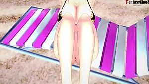 Marin Kitagawa from beach to blowjob in Sono Bisque Doll