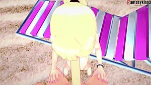 Marin Kitagawa from beach to blowjob in Sono Bisque Doll