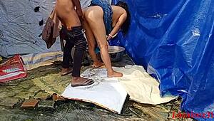 Desi village wife gets wild screwing outdoors on the ranch.