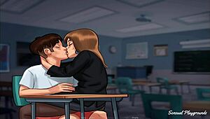 Summertime saga gym lesson with busty milf visiting the director and his sister and the best french class