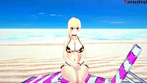 Marin Kitagawa from beach to blowjob in Sono Bisque Doll