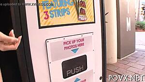 mandy sky dives into rough pov action with tight grip.