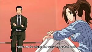 curvy milf in yellow dress craves wild hentai action.