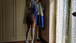 Elsa cosplay takes nice cock in homemade parody cumshot