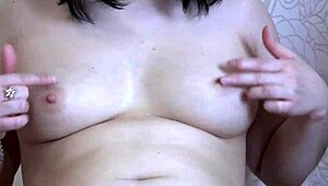 Amateur Masturbates with Big Dildos in Stockings