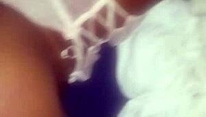 Ebony Woman with Big Ass Gets Creampie in Her Good Pussy from Daddy