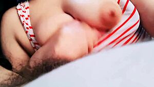 Busty stepmom sucks me off until I explode in her mouth