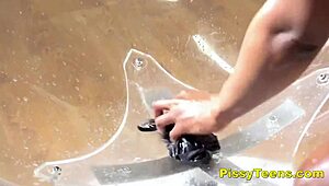 Nasty black minx Jasmin Webb enjoys solo dildo and squirting frolics