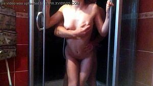 Young Woman Enjoys Shower Time With Partner