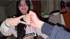 Latina Girlfriend Strips Naked For Her Best Friend's Guy On Street