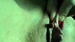 horny shaved pussy fingered wet after recent fuck