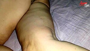 this stepson is jerking off and cumming on stepmom's feet, so hot!