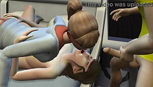 Hidden Blowjob Sparks Wild Alien Threesome In Anime