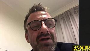 Busty whore in bondage deepthroats dick, gags, gets fingered and masturbates with toys in high definition