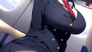 Flight Attendant AI Hentai Compilation, Wow!