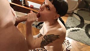 i'm the oral slave girl in this bukkake blowbang with strangers