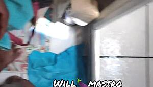 After Good Fuck, I Caught Nana Diaba Bathing, Couldn't Resist, Thrust Cock Deep And Cumshot On Face