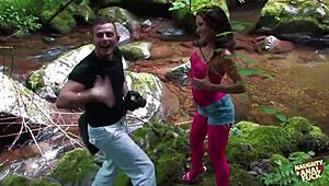 Meeting sexy brunette in forest leads to outdoor anal sex motivation