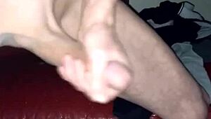 Shaved Man Offers His Big Monster Cock For Play And Cumshot