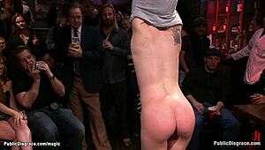 Zippered Slave Gets Rough Whipped in Public Outdoor BDSM Session