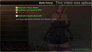 Karryn's prison police office looking fine in hentai sex game part 7