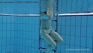Roxalana Cheh Underwater With Shaved Teen Ass In Public