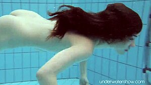 Roxalana Cheh Underwater With Shaved Teen Ass In Public