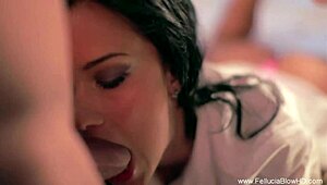 Beautiful CFNM Babe Sucks Cock Before Bedtime