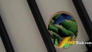 in the hostel, tits flopping while riding cock