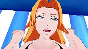 sui-feng and rangiku's intense sex in bleach hentai